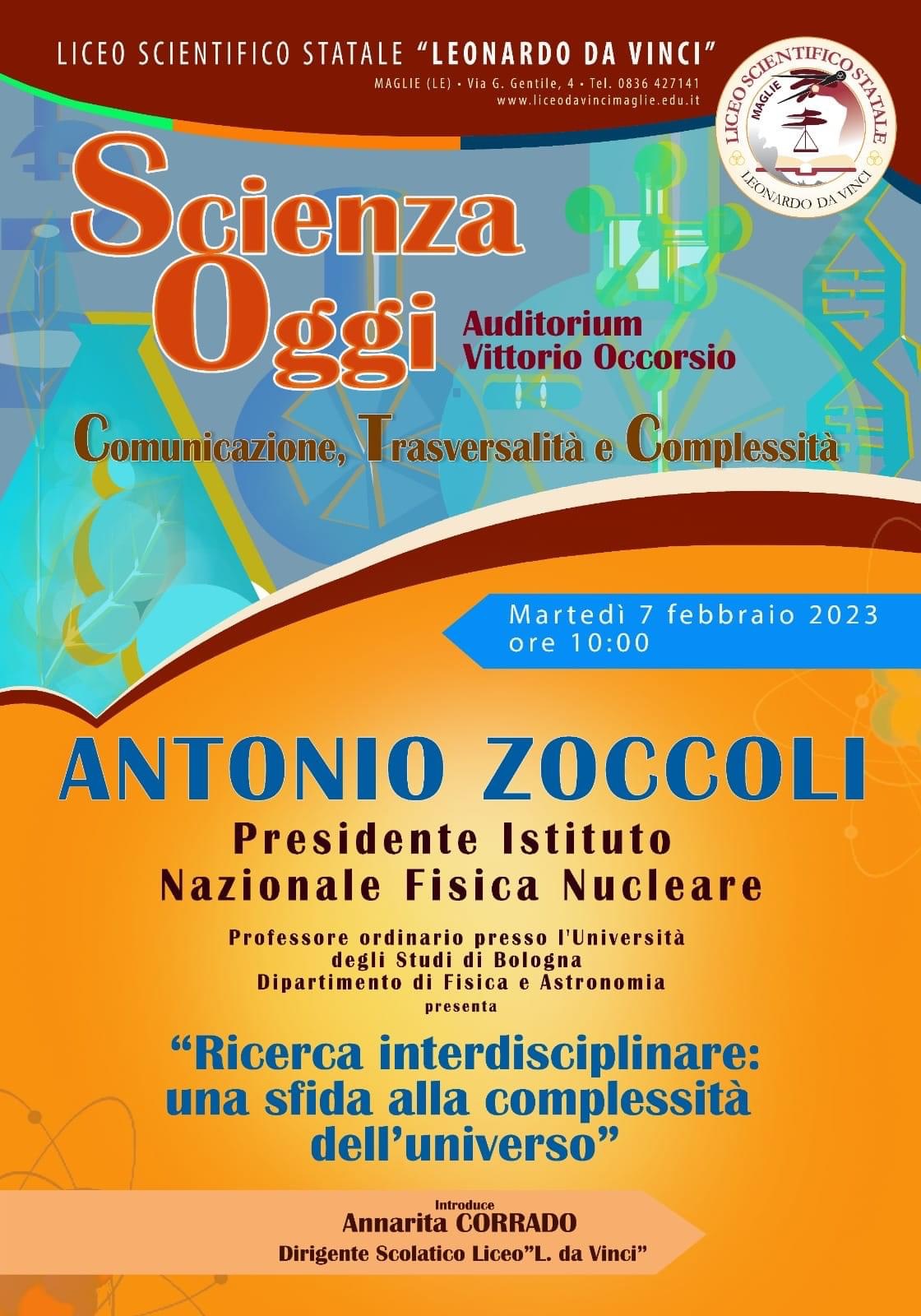 Scienza Oggi - Incontro con Antonio Zoccoli